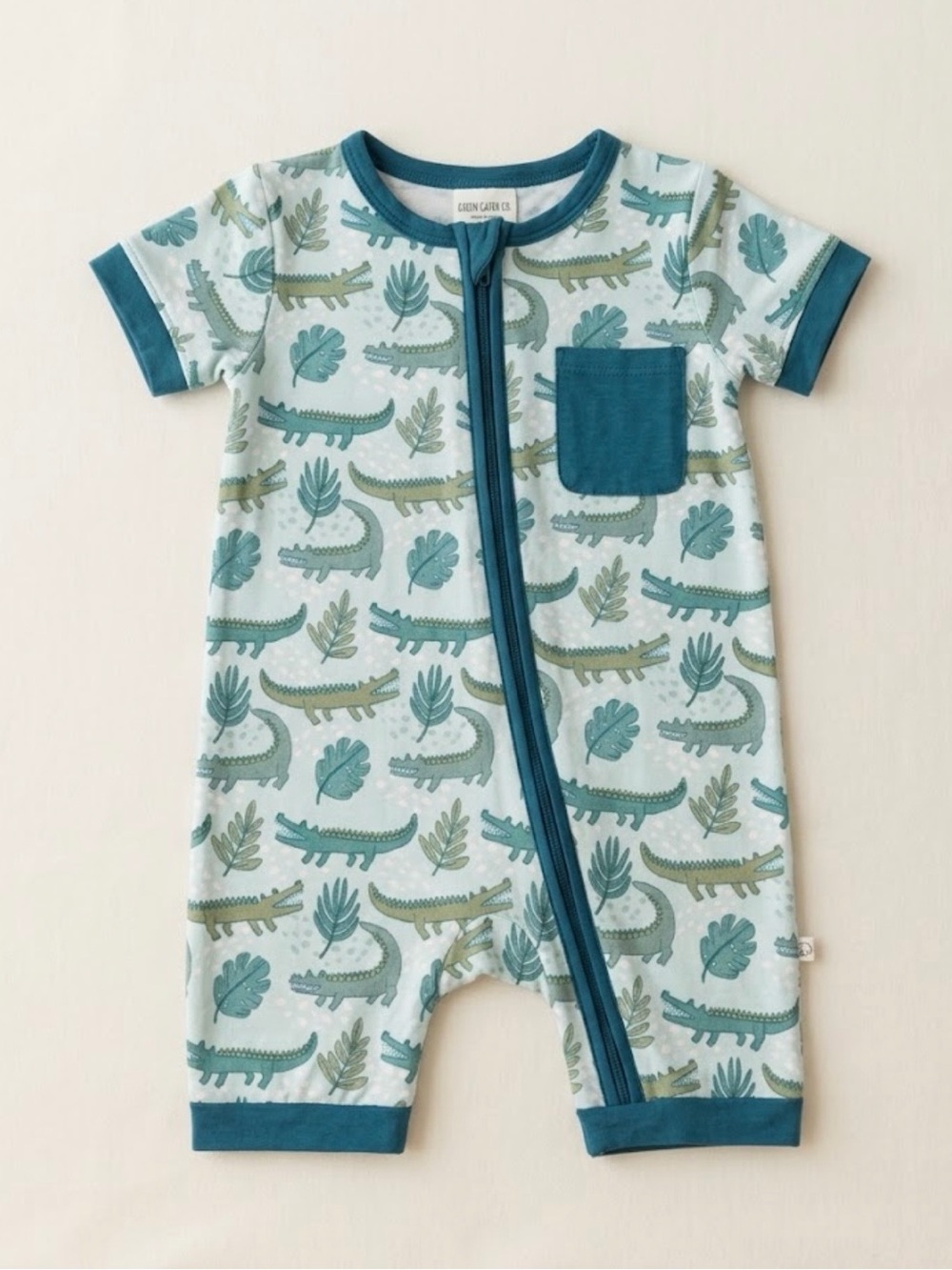 Emerson and Friends Alligator Bamboo Romper 12-18M - Like New